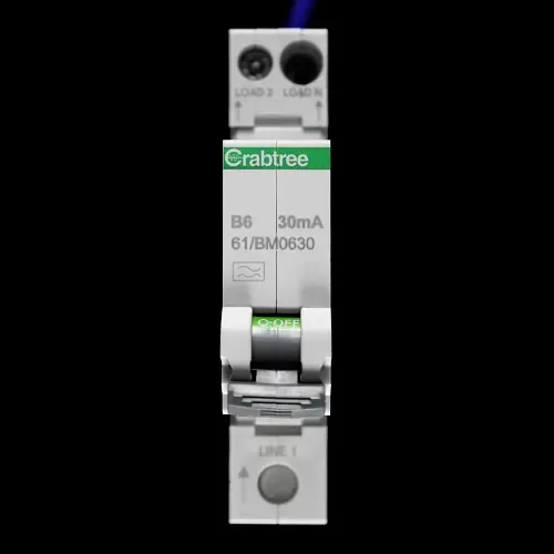CRABTREE 6 AMP CURVE B 6kA 30mA RCBO TYPE A 61/BM0630 STARBREAKER