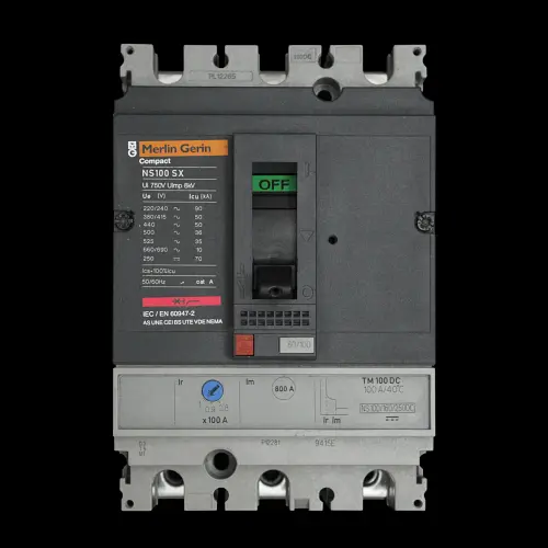 MERLIN GERIN 100 AMP 70kA TRIPLE POLE MCCB TYPE DC NS100SX