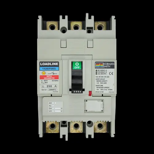 DORMAN SMITH 250 AMP TRIPLE POLE SWITCH DISCONNECTOR YA3B3P250D LOADLINE