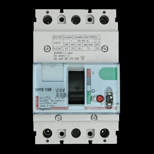 LEGRAND 25 AMP 25kA TRIPLE POLE MCCB DPX125 25037