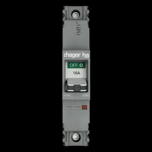 HAGER 16 AMP 25kA MCCB HHA014Z 313594 TM X160