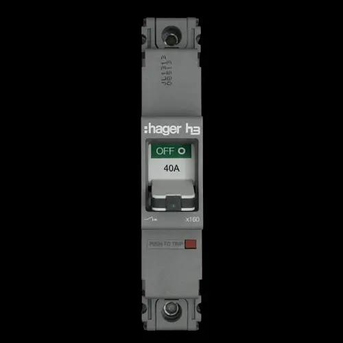 HAGER 40 AMP 25kA MCCB 313598 HHA038Z X160