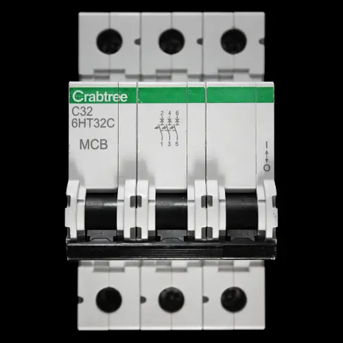 CRABTREE 32 AMP CURVE C 10kA TRIPLE POLE MCB 6HT32C LOADSTAR