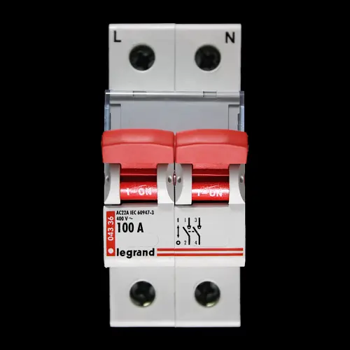 LEGRAND 100 AMP DOUBLE POLE MAIN SWITCH DISCONNECTOR AC22A 04336