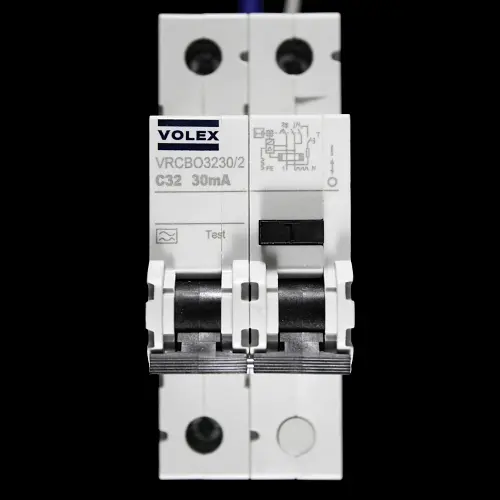 VOLEX 32 AMP CURVE C 6kA 30mA DOUBLE POLE RCBO TYPE A VRCBO3230/2