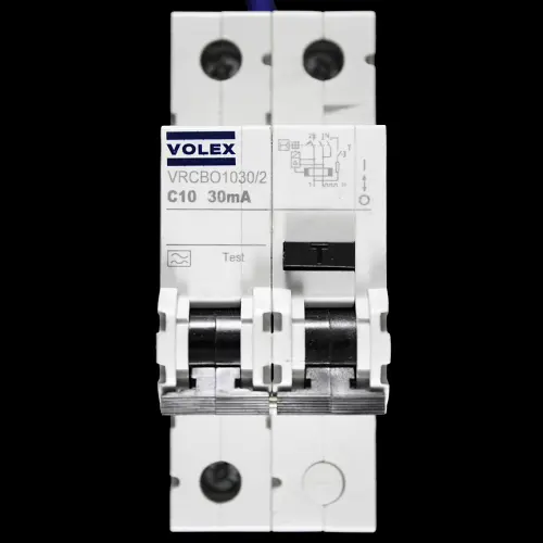 VOLEX 10 AMP CURVE C 6kA 30mA DOUBLE POLE RCBO TYPE A VRCBO1030/2