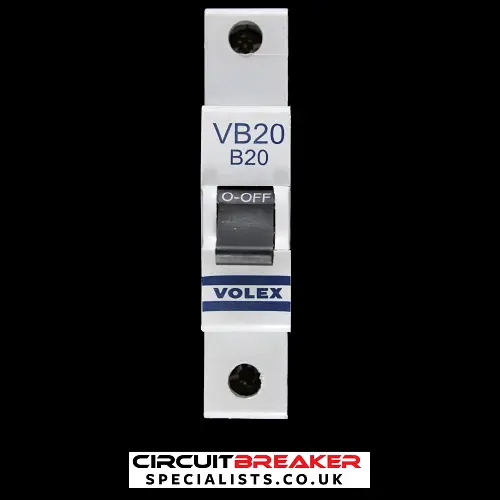 VOLEX B 20 MCB 6kA CIRCUIT BREAKER VB20 WC