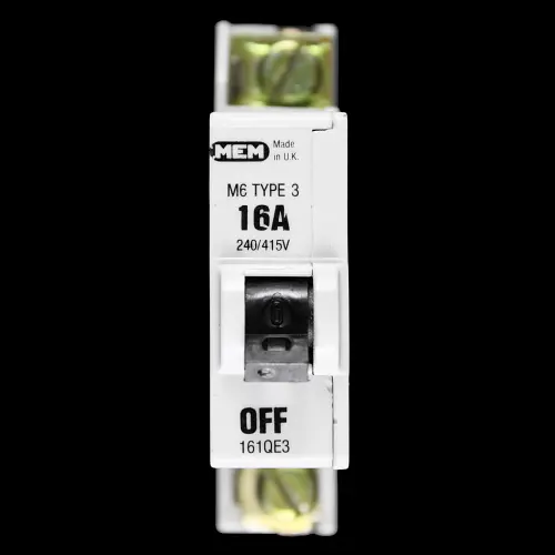 MEM 16 AMP TYPE 3 M6 MCB CIRCUIT BREAKER 161QE3