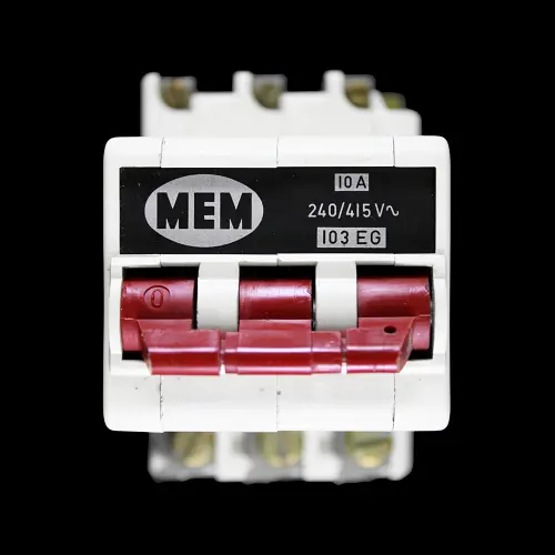 MEM 10 AMP M6 TRIPLE POLE MCB CIRCUIT BREAKER 103EG