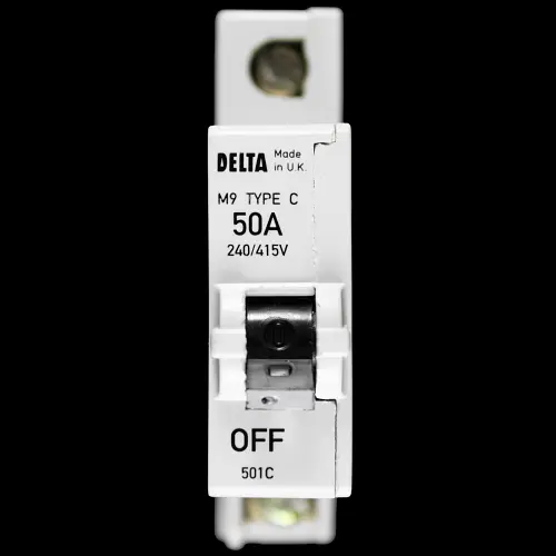 DELTA 50 AMP CURVE C M9 MCB CIRCUIT BREAKER 501C