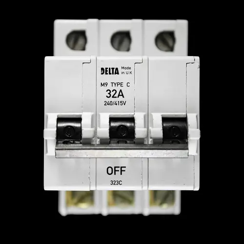 DELTA 32 AMP CURVE C M9 TRIPLE POLE MCB CIRCUIT BREAKER 323C