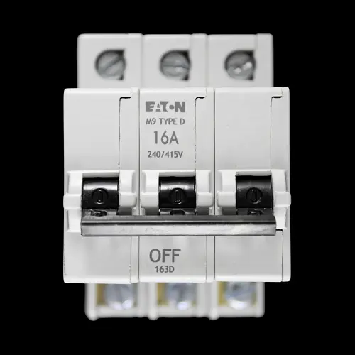 EATON 16 AMP CURVE D M9 TRIPLE POLE MCB CIRCUIT BREAKER 163D