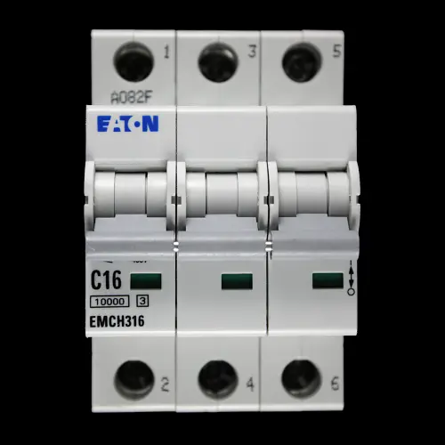 EATON 16 AMP CURVE C 10kA TRIPLE POLE MCB CIRCUIT BREAKER EMCH316