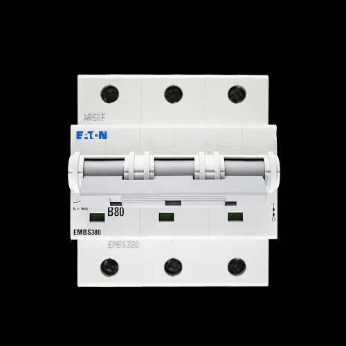 EATON 80 AMP CURVE B 20kA TRIPLE POLE MCB CIRCUIT BREAKER EMBS380
