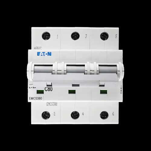 EATON 80 AMP CURVE C 20kA TRIPLE POLE MCB CIRCUIT BREAKER EMCS380