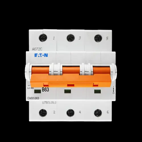 EATON 63 AMP CURVE B 20kA TRIPLE POLE MCB CIRCUIT BREAKER EMBS363