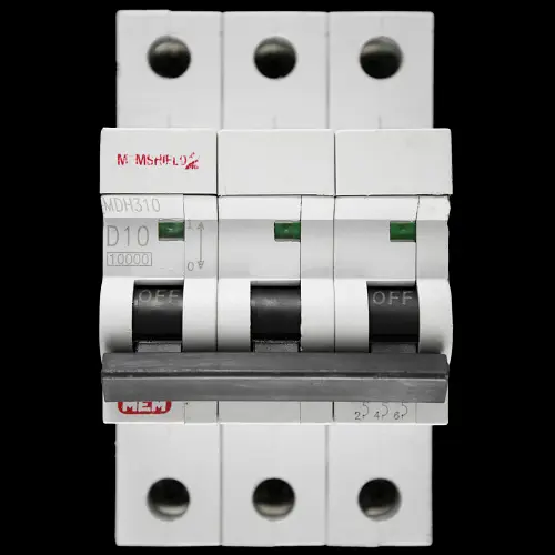 MEM EATON 10 AMP CURVE D 10kA TRIPLE POLE MCB CIRCUIT BREAKER MDH310