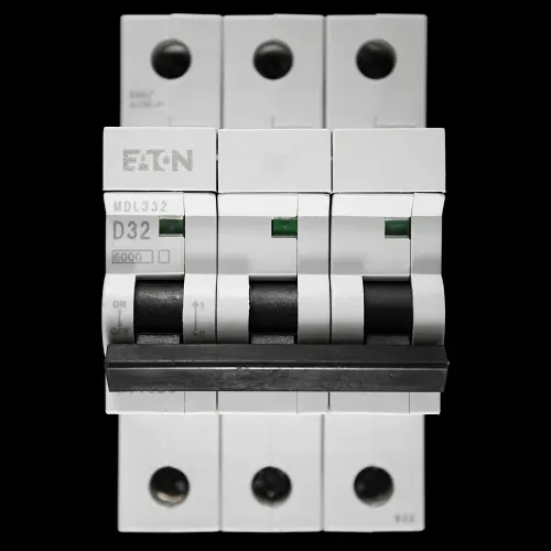MEM EATON 32 AMP CURVE D 6kA TRIPLE POLE MCB CIRCUIT BREAKER MDL332