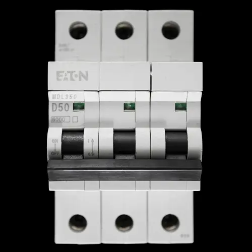MEM EATON 50 AMP CURVE D 6kA TRIPLE POLE MCB CIRCUIT BREAKER MDL350