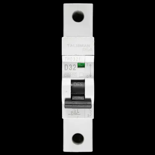 BILL 32 AMP CURVE D 10kA MCB CIRCUIT BREAKER THD321