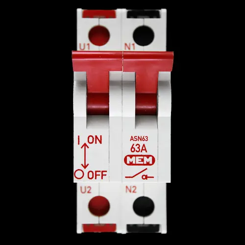 MEM 63 AMP DOUBLE POLE MAIN SWITCH DISCONNECTOR ASN63