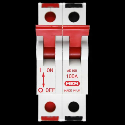 MEM 100 AMP DOUBLE POLE MAIN SWITCH DISCONNECTOR AC22 AD100