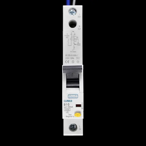 BG BRITISH GENERAL 10 AMP CURVE B 6kA 30mA RCBO TYPE AC CURB10-02