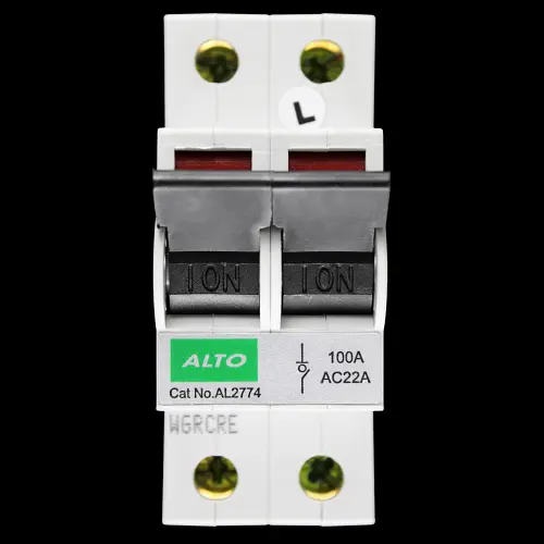 ALTO 100 AMP DOUBLE POLE MAIN SWITCH DISCONNECTOR AC22A AL2774 LR