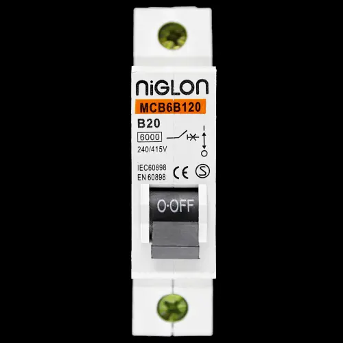 NIGLON 20 AMP CURVE B 6kA MCB CIRCUIT BREAKER MCB6B120