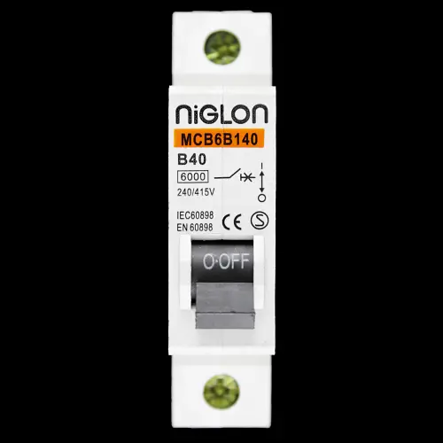 NIGLON 40 AMP CURVE B 6kA MCB CIRCUIT BREAKER MCB6B140