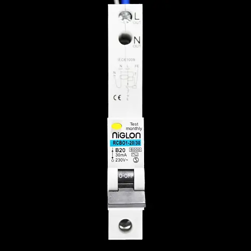 NIGLON 20 AMP CURVE B 6kA 30mA RCBO TYPE AC RCBO1-20/30 B