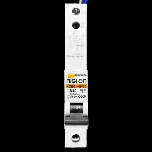 NIGLON 40 AMP CURVE B 6kA 30mA RCBO TYPE AC RCB01-40/30