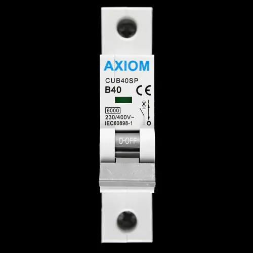 AXIOM 40 AMP CURVE B 6kA MCB CIRCUIT BREAKER CUB40SP