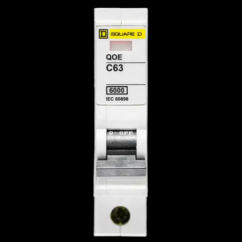 SQUARE D 63 AMP CURVE C 6kA MCB CIRCUIT BREAKER QOE QO163EC6