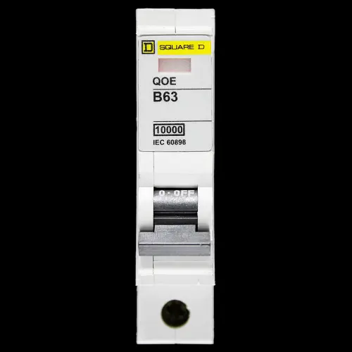 SQUARE D 63 AMP CURVE B 10kA MCB CIRCUIT BREAKER QOE QO163EB10
