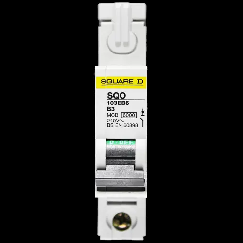 SQUARE D 3 AMP CURVE B 6kA MCB CIRCUIT BREAKER SQO 103EB6