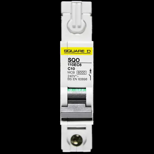SQUARE D 10 AMP CURVE C 6kA MCB CIRCUIT BREAKER SQO 110EC6