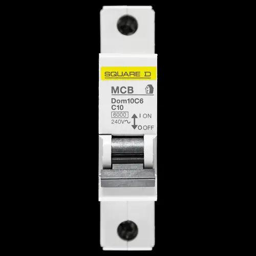 SQUARE D 10 AMP CURVE C 6kA MCB CIRCUIT BREAKER DOMAE DOM10C6