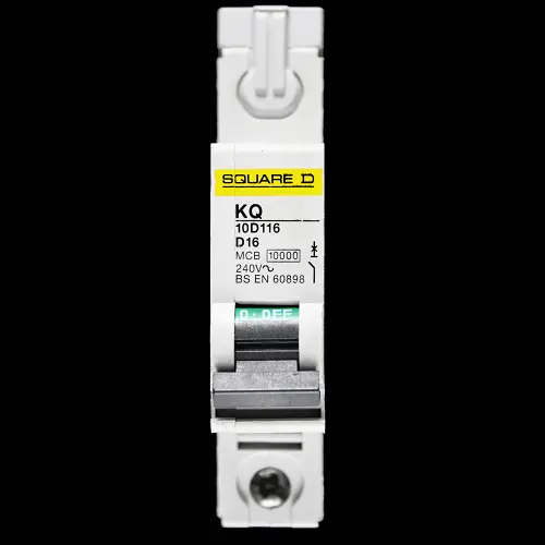 SQUARE D 16 AMP CURVE D 10kA MCB CIRCUIT BREAKER KQ 10D116