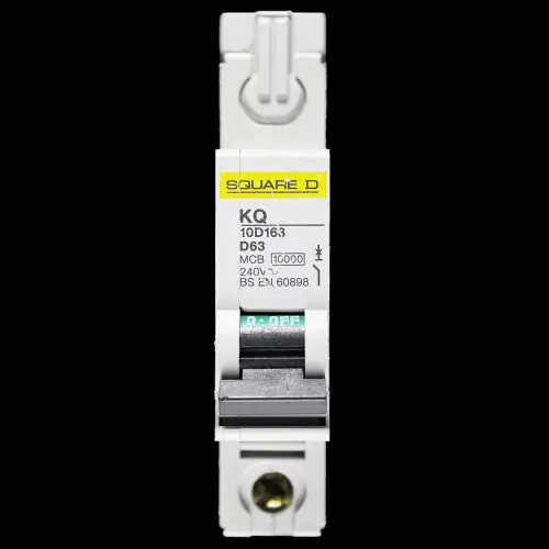 SQUARE D 63 AMP CURVE D 10kA MCB CIRCUIT BREAKER KQ 10D163