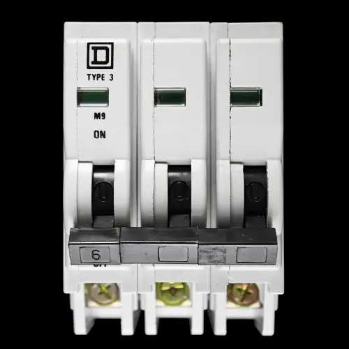 SQUARE D 6 AMP TYPE 3 M9 TRIPLE POLE MCB CIRCUIT BREAKER QOE