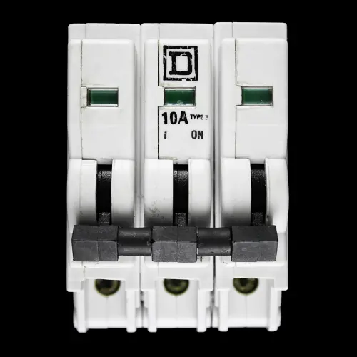 SQUARE D 10 AMP TYPE 3 M9 TRIPLE POLE MCB CIRCUIT BREAKER QOE