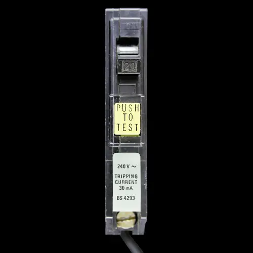 SQUARE D 20 AMP TYPE 4 M6 30mA RCBO QOH RCDX 30