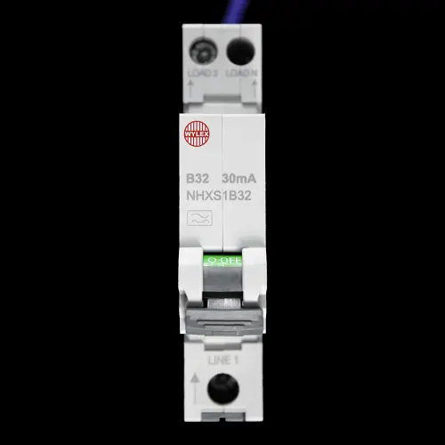 WYLEX 32 AMP CURVE B 6kA 30mA RCBO TYPE A NHXS1B32