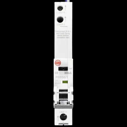 WYLEX 6 AMP CURVE C 10kA 30mA RCBO TYPE A PSBS6/1
