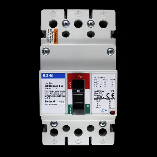 EATON 40 AMP 18kA TRIPLE POLE MCCB SERIES G GEB3040FFG