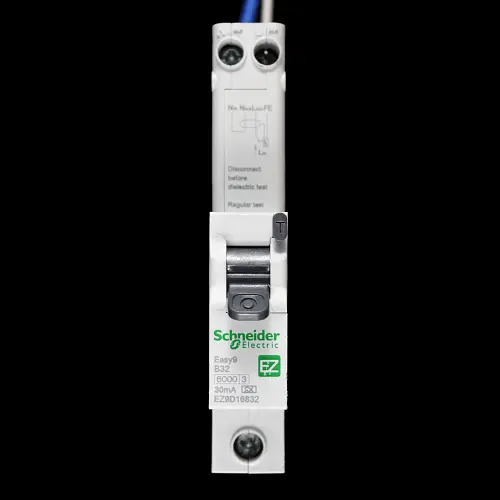 SCHNEIDER 32 AMP CURVE B 6kA 30mA RCBO TYPE A EZ9D16832 EASY9