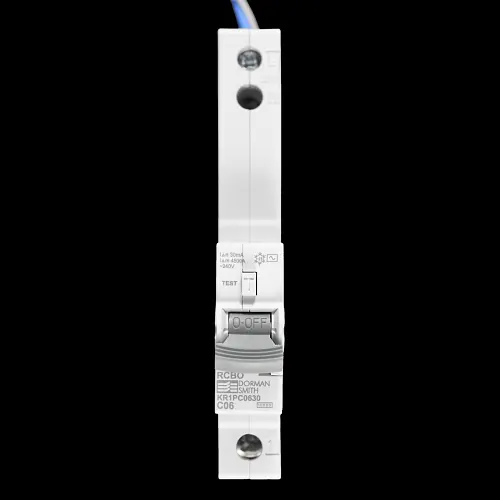 DORMAN SMITH 6 AMP CURVE C 10kA 30mA RCBO TYPE AC KR1PC0630
