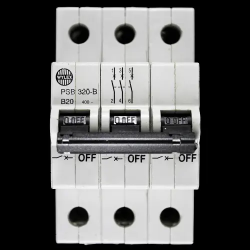WYLEX 20 AMP CURVE B 10kA TRIPLE POLE MCB CIRCUIT BREAKER PSB320-B STOTZ