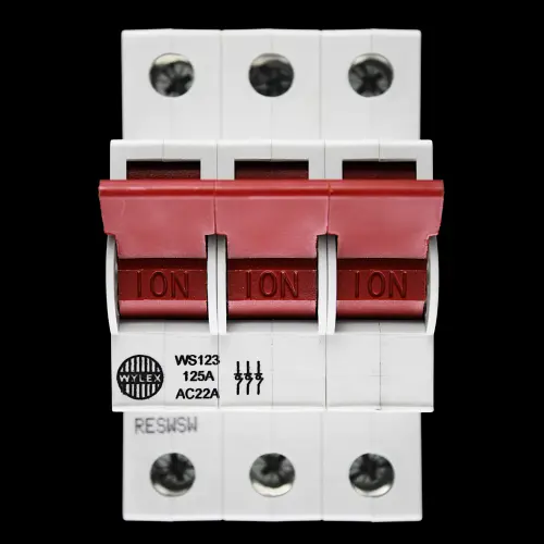 WYLEX 125 AMP TRIPLE POLE MAIN SWITCH DISCONNECTOR AC22A WS123
